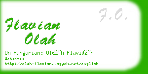 flavian olah business card